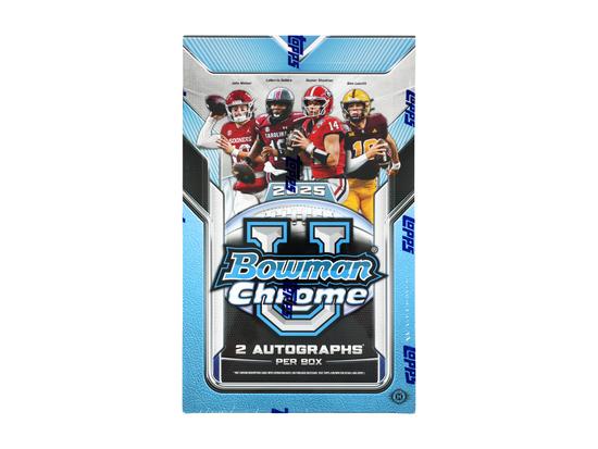 Image for 2025 Bowman University Chrome Football Hobby 12-Box Case