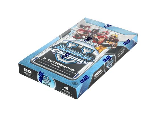 Image for 2025 Bowman University Chrome Football Hobby 12-Box Case