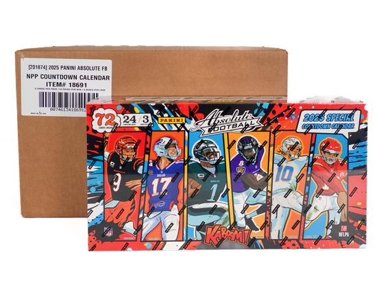 Image for 2025 Panini Absolute Football Countdown Calendar 8-Box Case