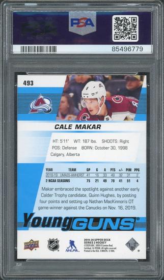 Image for 2019 Upper Deck Cale Makar Young Guns #493 PSA 10