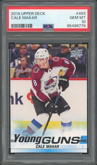 Image for 2019 Upper Deck Cale Makar Young Guns #493 PSA 10