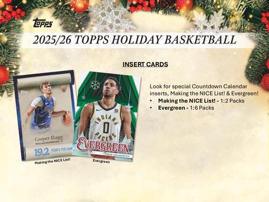Image for 2025/26 Topps Holiday Basketball Countdown Calendar 8-Box Case