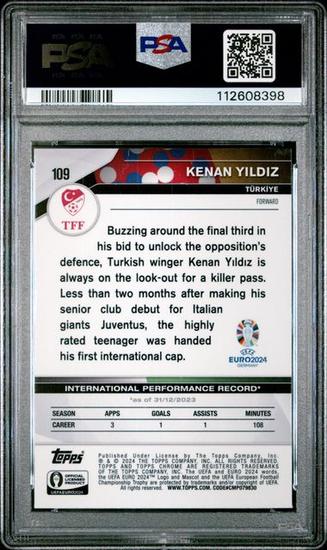 Image for 2024 Topps Saphhire EURO Kenan Yildiz Gold /50 PSA 10