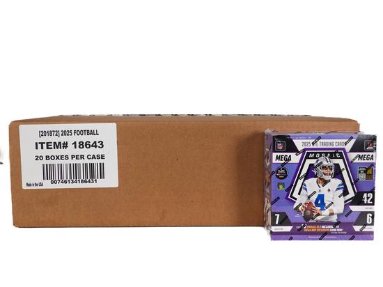Image for 2025 Panini Mosaic Football Mega Hobby 20-Box Case (Camo Red Parallels!)