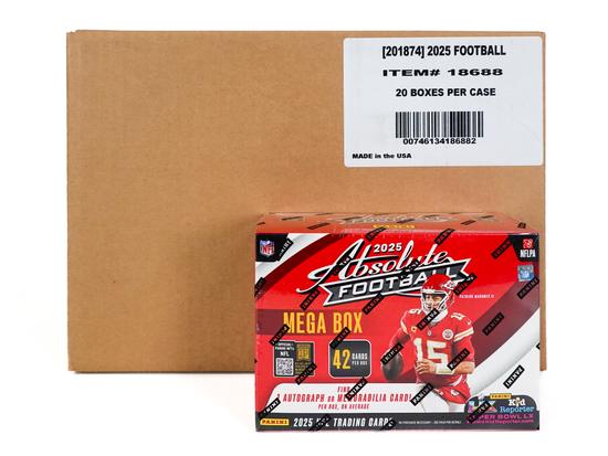 Image for 2025 Panini Absolute Football Mega Hobby 20-Box Case