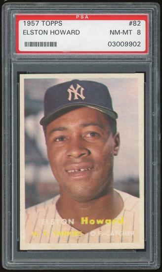 Image for 1957 Topps #82 Elston Howard PSA 8 *9902 (Reed Buy)