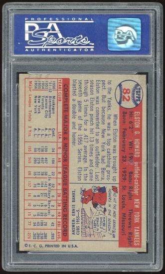 Image for 1957 Topps #82 Elston Howard PSA 8 *9902 (Reed Buy)