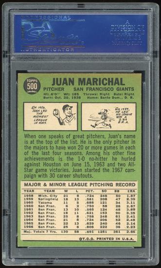 Image for 1967 Topps #500 Juan Marichal PSA 8 *8789 (Reed Buy)