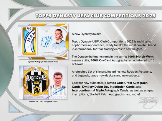 Image for 2025 Topps Dynasty UEFA Club Competitions Soccer Hobby Box
