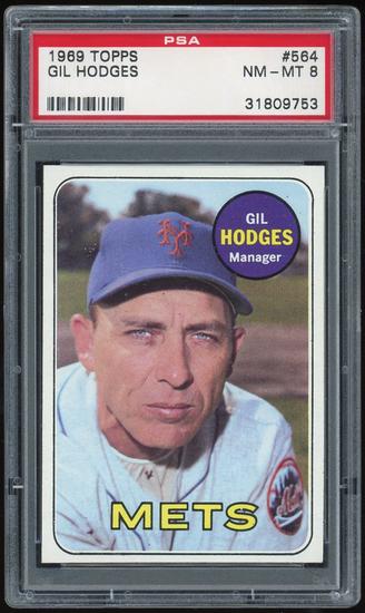 Image for 1969 Topps #564 Gil Hodges PSA 8 *9753 (Reed Buy)