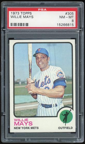 Image for 1973 Topps #305 Willie Mays PSA 8 *6815 (Reed Buy)