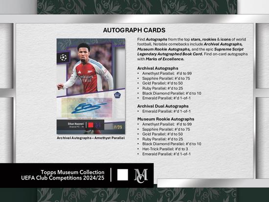 Image for 2024/25 Topps UEFA Club Competitions Museum Collection Soccer Hat-Trick Box