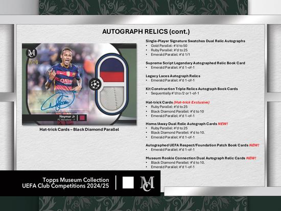 Image for 2024/25 Topps UEFA Club Competitions Museum Collection Soccer Hat-Trick Box
