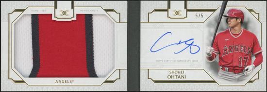 Image for 2024 Topps Definitive Collection Baseball #APBCSO Shohei Ohtani Booklet Patch Auto #5/5