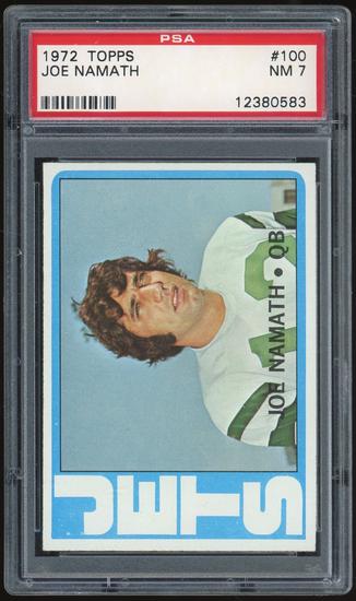 Image for 1972 Topps #100 Joe Namath PSA 7 *0583 (Reed Buy)
