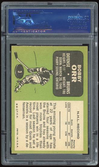 Image for 1970/71 Topps #3 Bobby Orr PSA 6 *4245 (Reed Buy)