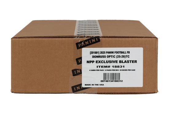 Image for 2025 Panini Donruss Optic Football 6-Pack Blaster 20-Box Case (Purple Shock Parallels!)