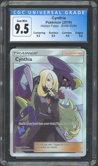 Image for 2019 Pokemon Hidden Fates Cynthia SV82/SV94 CGC 9.5