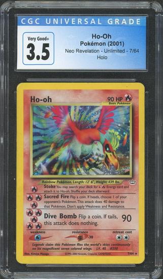 Image for 2001 Pokemon Neo Revelation Ho-Oh Holo 7/64 CGC 3.5