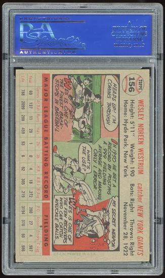 Image for 1956 Topps #156 Wes Westrum GB PSA 7 *8633 (Reed Buy)