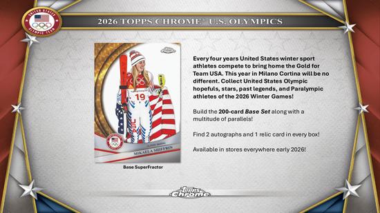 Image for 2026 Topps Chrome U.S. Olympics Hobby 12-Box Case