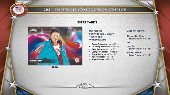 Image for 2026 Topps Chrome U.S. Olympics Hobby 12-Box Case