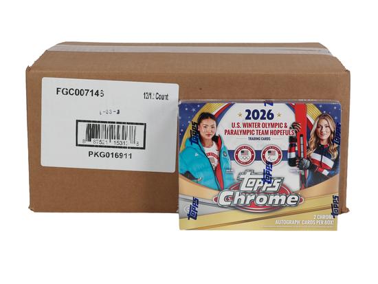 Image for 2026 Topps Chrome U.S. Olympics Hobby 12-Box Case