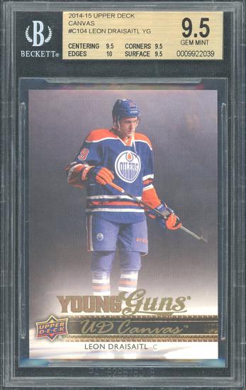 Image for 2014/15 Upper Deck Series 1 Leon Draisaitl Young Guns Canvas #C104 BGS 9.5
