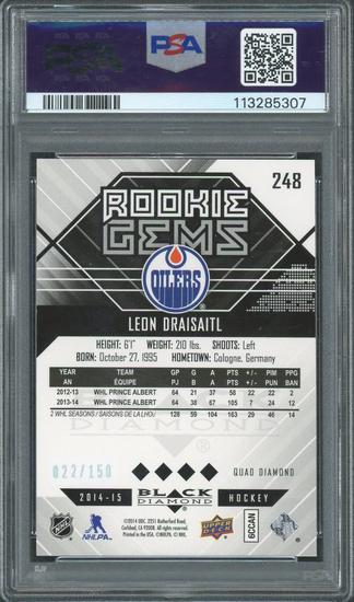 Image for 2014 UD Black Diamond Leon Draisaitl Star Rubies /150 PSA 7