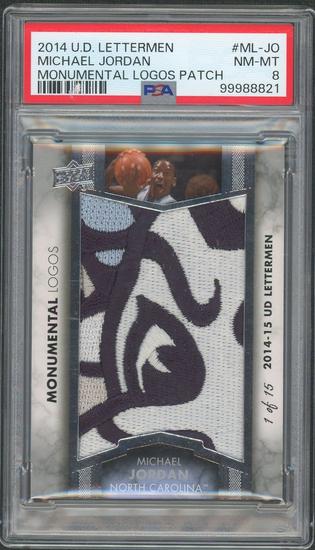 Image for 2014 UD Lettermen Michael Jordan Monumental Logos PSA 8