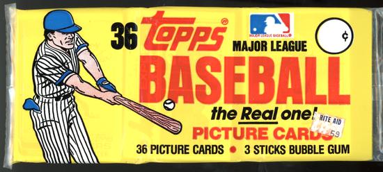 Image for 1982 Topps Baseball Cello Grocery Rack Pack (Yellow) (Reed Buy)