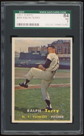 Image for 1957 Topps #391 Ralph Terry SGC 84 *3002 (Reed Buy)
