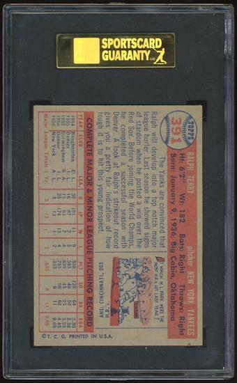 Image for 1957 Topps #391 Ralph Terry SGC 84 *3002 (Reed Buy)