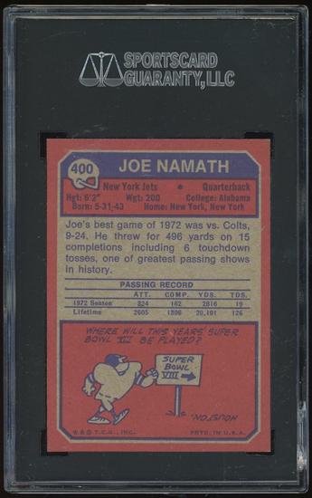 Image for 1973 Topps #400 Joe Namath SGC 88 *7055 (Reed Buy)