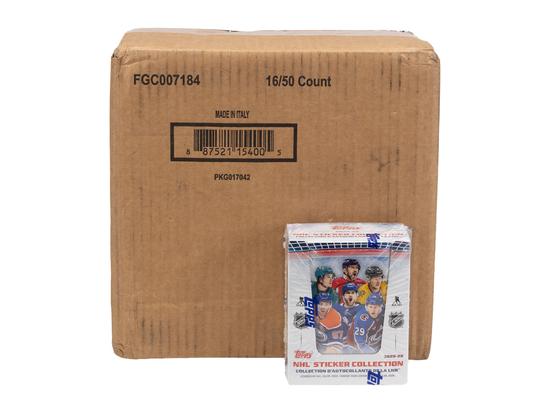 Image for 2025/26 Topps NHL Hockey Sticker Collection 50-Pack 16-Box Case