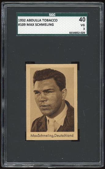 Image for 1932 Abdulla Tobacco #109 Max Schmeling SGC 40 *2029 (Reed Buy)