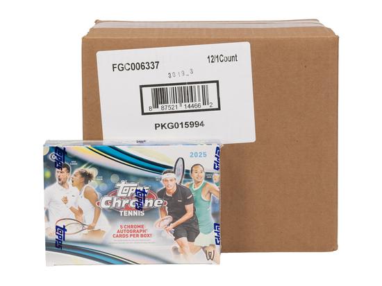 Image for 2025 Topps Chrome Tennis Delight 12-Box Case
