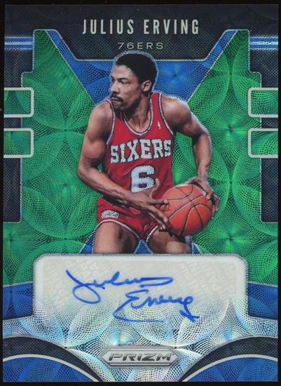 Image for 2019/20 Panini Prizm Signatures Prizm Choice Green #SGJEV Julius Erving #/8 (Reed Buy)