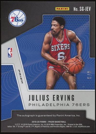 Image for 2019/20 Panini Prizm Signatures Prizm Choice Green #SGJEV Julius Erving #/8 (Reed Buy)
