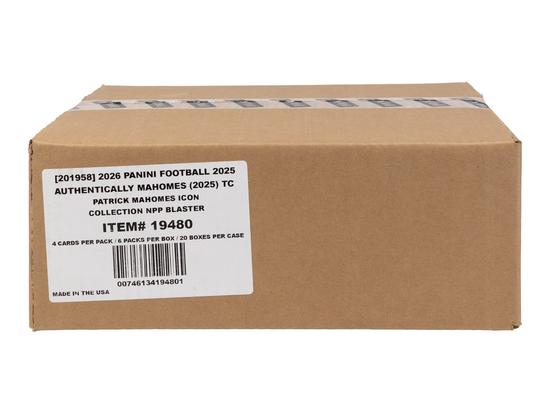 Image for 2025 Panini Mahomes Icon Collection Football Blaster 20-Box Case
