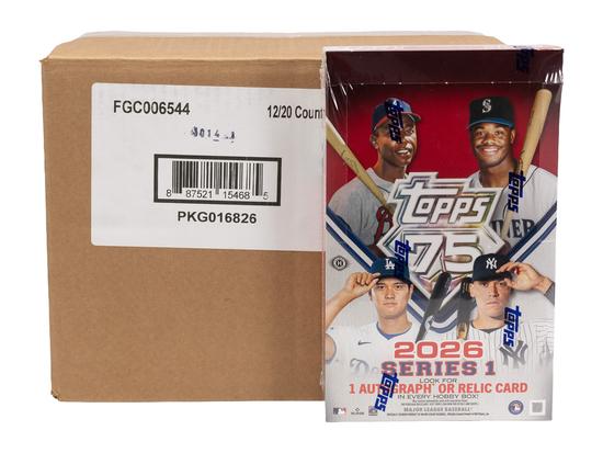 Image for 2026 Topps Series 1 Baseball Hobby 12-Box Case