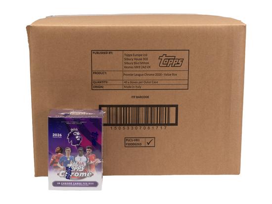 Image for 2026 Topps Chrome Premier League EPL Soccer Blaster 40-Box Case
