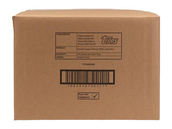 Image for 2026 Topps Chrome Premier League EPL Soccer Blaster 40-Box Case