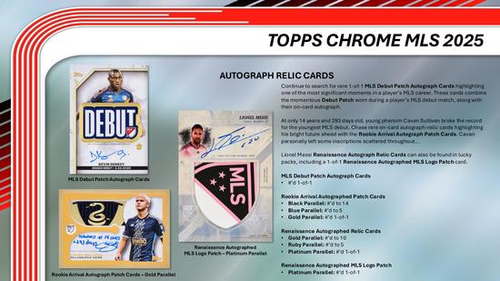 Image for 2025 Topps MLS Major League Soccer Chrome Hobby Box