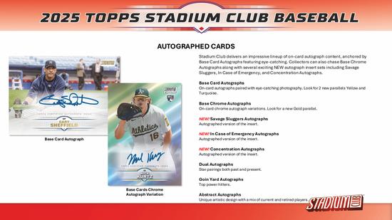 Image for 2025 Topps Stadium Club Baseball Blaster 40-Box Case