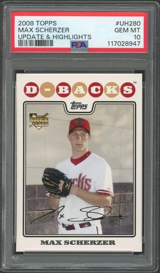 Image for 2008 Topps Max Scherzer Update & Highlights UH280 PSA 10