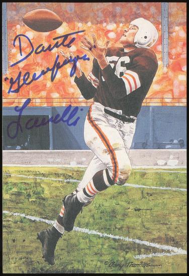 Image for Dante "Gluefingers" Lavelli Autographed Goal Line Art Card JSA CK72634 (Reed Buy)