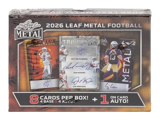 Image for 2026 Leaf Metal Football Hobby 10-Box Case