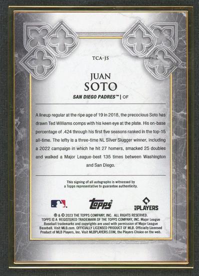 Image for 2023 Topps Transcendent Juan Soto Green Auto /5