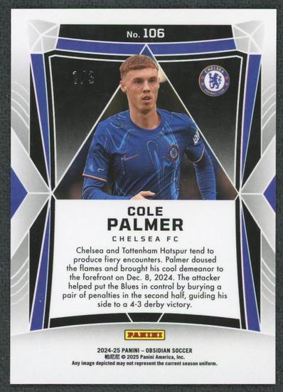Image for 2024/25 Panini Obsidian Cole Palmer Green Flood /3 #106